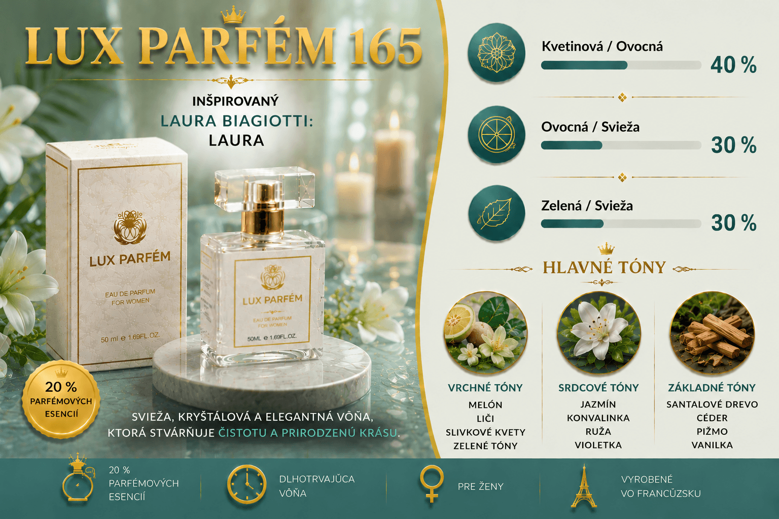 Lux Parfém 165 – Inšpirovaný Laura Biagiotti: Laura